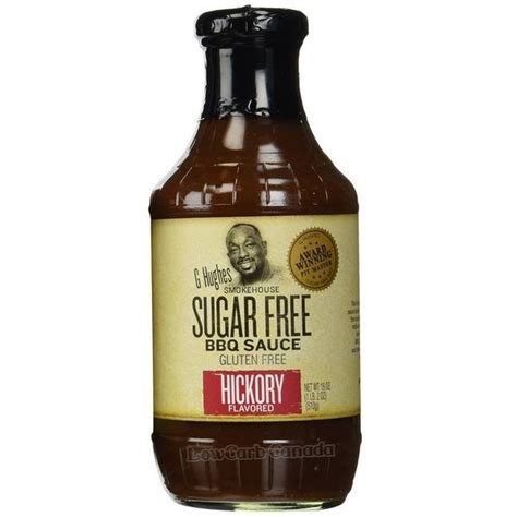 Just because you're on a low carb, high fat diet doesn't mean you can't pull out the bbq sauce. G Hughes Smokehouse - Sugar Free BBQ Sauce - Hickory - 18 ...