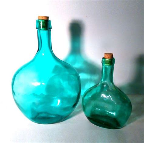 Vintage Corked Apothecary Storage Bottle Decanters Science Vintage