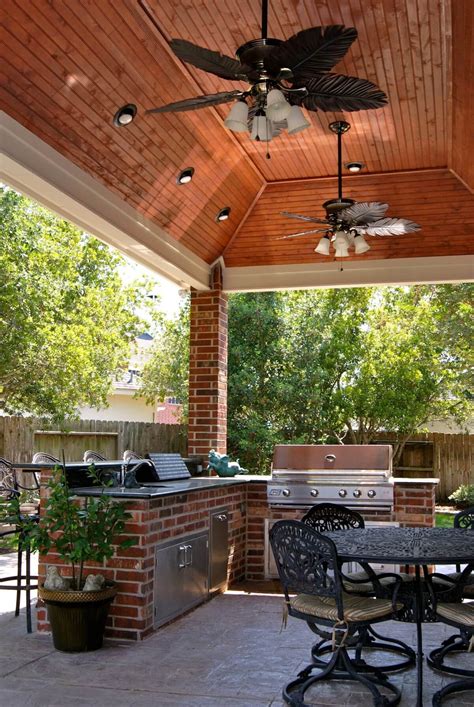 Patio Cover And Outdoor Kitchen In Waterside Estates Texas Custom Patios