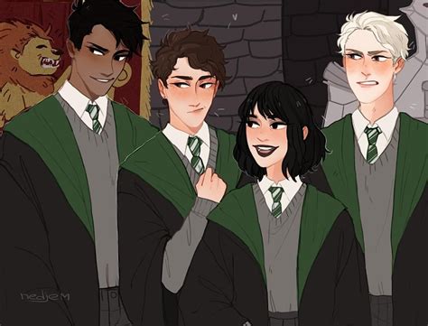 Nedjem On Instagram Slytherins Quartet Dracomalfoy Pansyparkinson