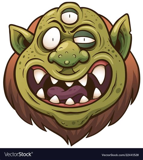 Cartoon Monster Face Royalty Free Vector Image
