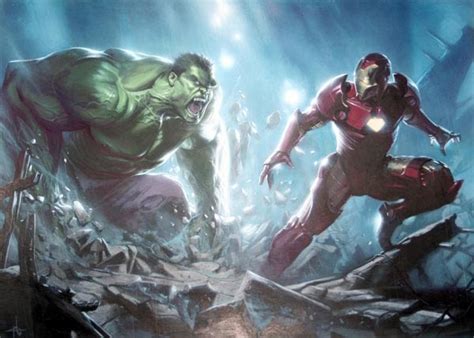 Marvel Made In Italy Gabriele Dellotto Hulk Vs Iron Man