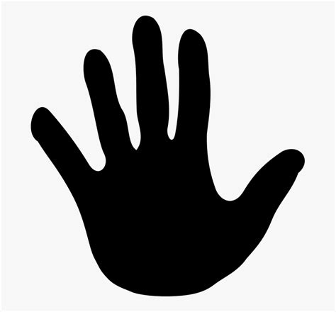 Handprint Outline Finger Clipart Hand Palm Pencil And Black Handprint