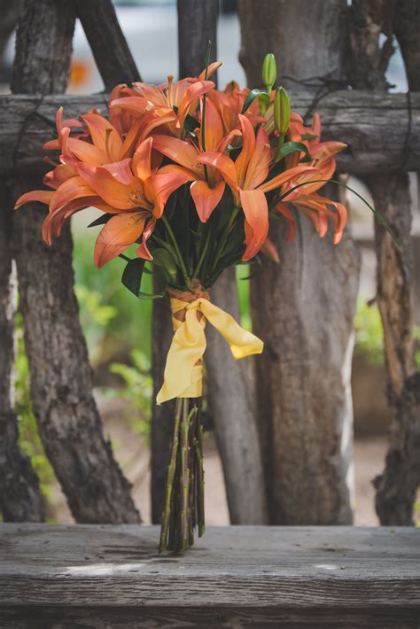 Tiger Lily Bridal Bouquet