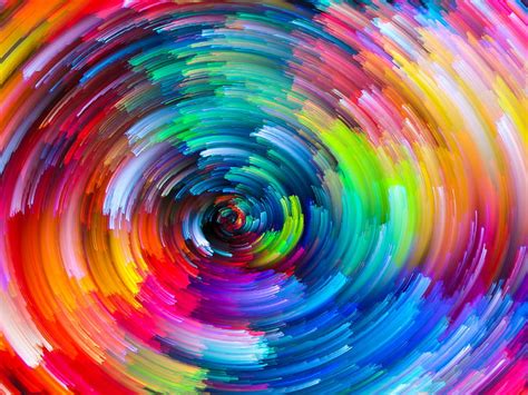Hd Wallpaper Multicolored Abstract Painting Squirt Background