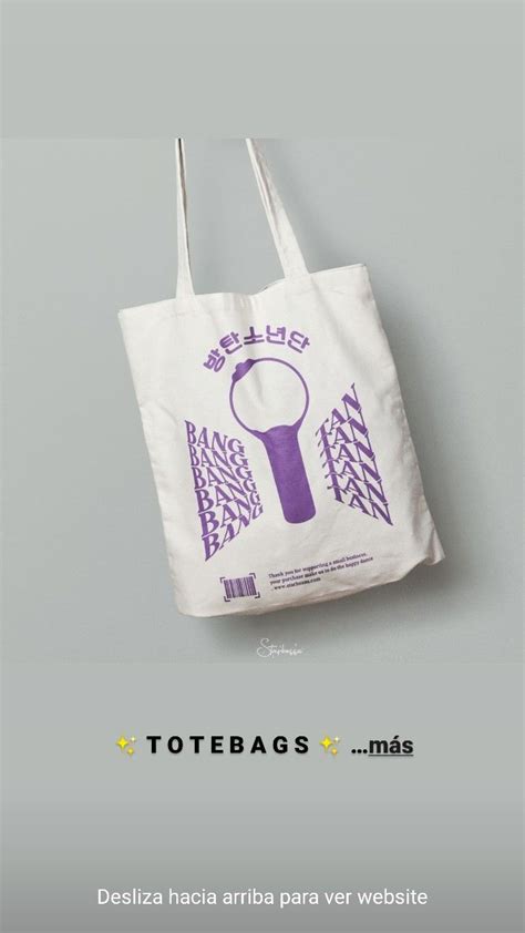 Painted Bags Kpop Merchandise Baggs Bts Merch Aesthetic Words Cute