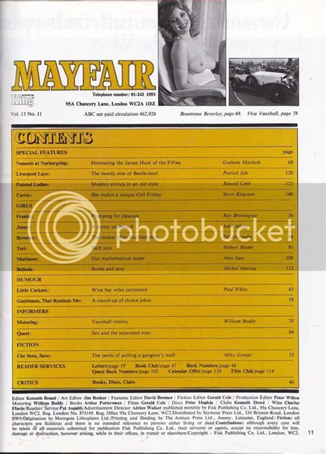 Uk Mayfair Magazine V13 11 Franky Martinjenny Wilis Beverley Gothard Ebay