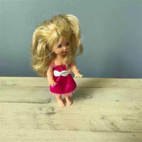 Mattel Kelly Doll Blonde Hair Blue Eyes Pink Dress Barbies Sister 1600 Picclick