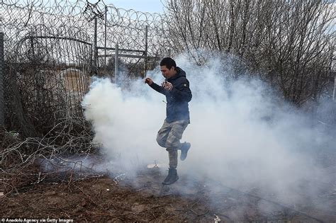 Greek Police Launch Tear Gas At Migrants As Turks Fire Back At Border
