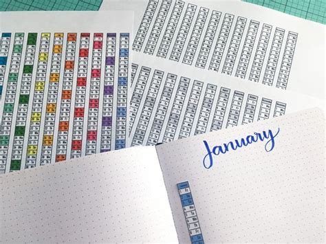 New year's goals to improve your health in 2021. Free 2021 Monthly Vertical Date Strips for Bullet Journals ...