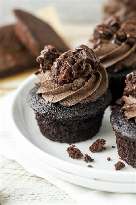 Triple Chocolate Brownie Cupcakes Are A Rich Chocolate Cupcake With