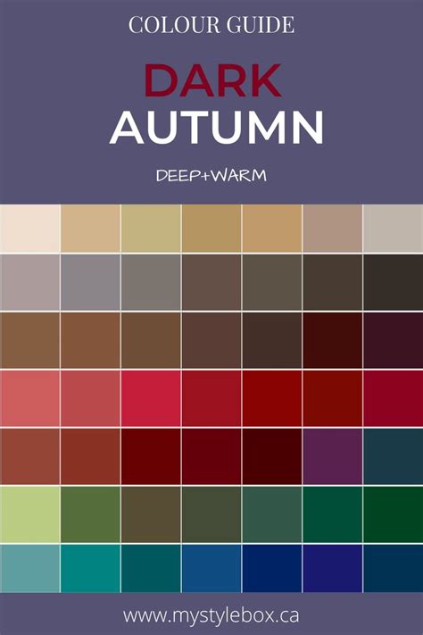 Dark Deep Autumn Color Guide Soft Autumn Color Palette Soft Autumn Soft Autumn Palette