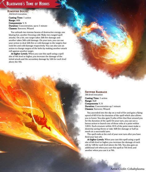 12 Fire Spells Ideas In 2021 Dungeons And Dragons Homebrew Dnd 5e