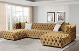 Gold Sectional Sofa | Baci Living Room