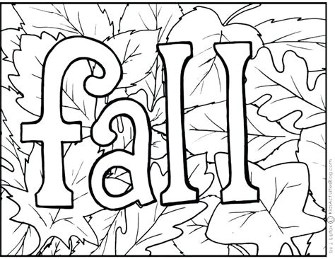 Free printable unicorn coloring pages. Fall Leaves Coloring Pages For Kindergarten at ...