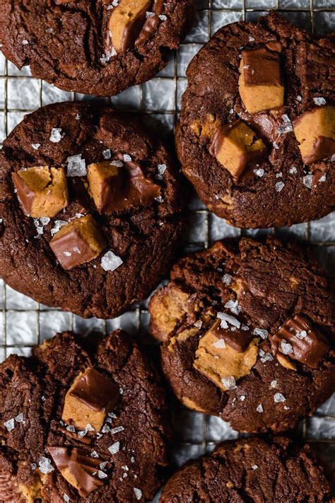 chocolate reese s peanut butter cup cookies leftover halloween candy