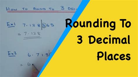 However, we can approximate it to as many decimal digits as we please. How To Round Any Number Off To 3 Decimal Places (rounding ...