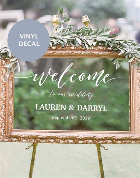 Welcome To Our Wedding Sign Decal Welcome Wedding Sign Decal Etsy