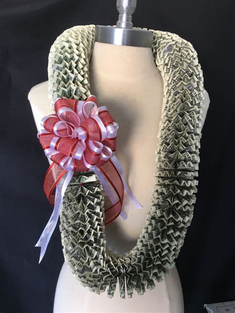 How To Make Money Leis With Ribbon Pin On Ribbon Lei
