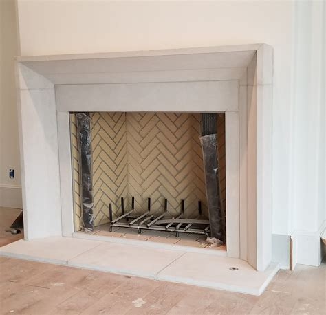 Modern Cast Stone Fireplace Limestone Fireplace Surround Fireplace