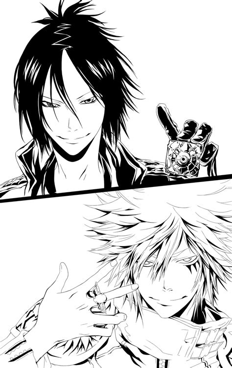 the big imageboard tbib byakuran katekyo hitman reborn male monochrome rokudou mukuro touhu