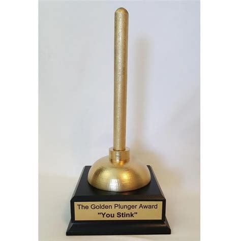 Fantasy Football Loser Trophy Golden Plunger You Stink Award Etsy