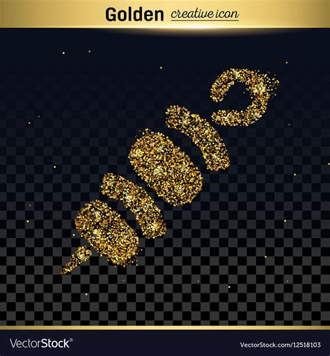 Gold Glitter Icon Royalty Free Vector Image Vectorstock