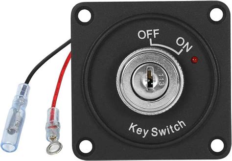 Dc 12v 10a Ignition Switch 2 Position Onoff Key Switch With Panel2