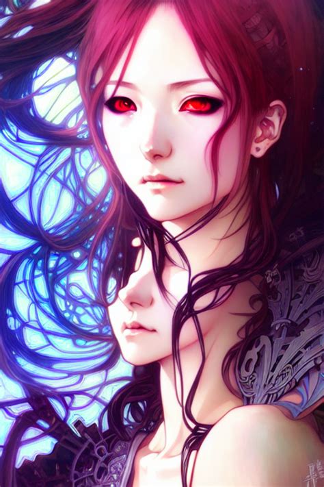 Krea Beautiful Anime Woman Modern Cyberpunk Fantasy Eerie