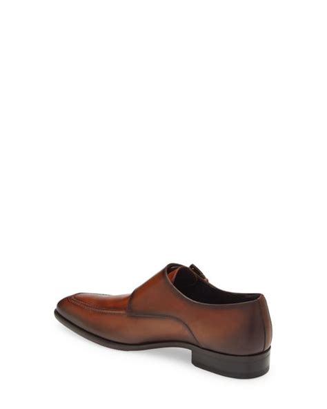 Mezlan Leather Double Monk Strap Shoe In Brown For Men Lyst