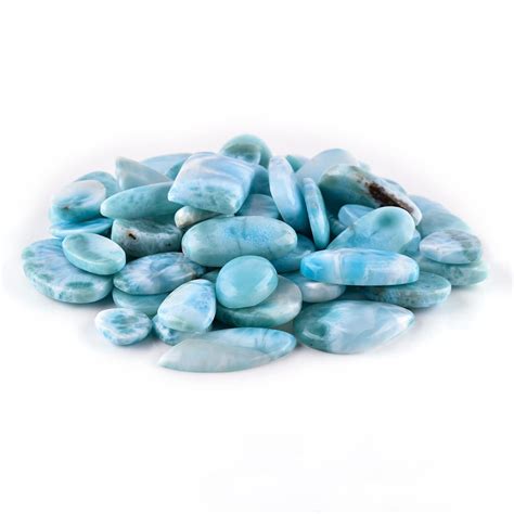 Infinitygemsart 3pcs Natural Larimar Stone Blue Pectolite