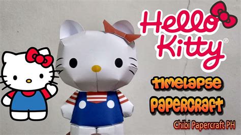 Hello Kitty Papercraft Diy Tutorial Youtube