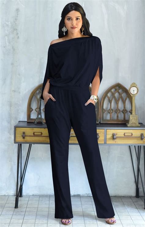 Teresa Dressy Jumpsuits Cocktail Batwing Sleeve Classy Formal