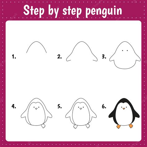 Leçon De Dessin Pour Les Enfants Comment Dessiner Un Pingouin Tutoriel