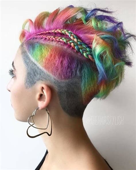 Stunning Rainbow Hair Color Styles Trending Now Short Rainbow Hair Rainbow Hair Color