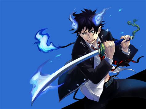 Hd Wallpaper Ao No Exorcist Rin Blue Flame 0027