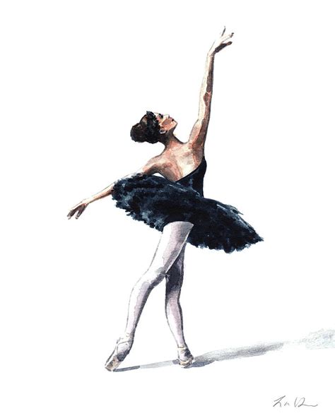 Home And Living Ballerina Painting Ballet Watercolor Original Ballet