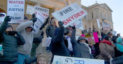 Flint Residents Protest Amid Water Crisis Cbs News