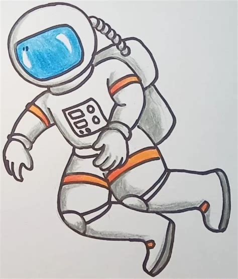 Космонавт рисунок для срисовки фото