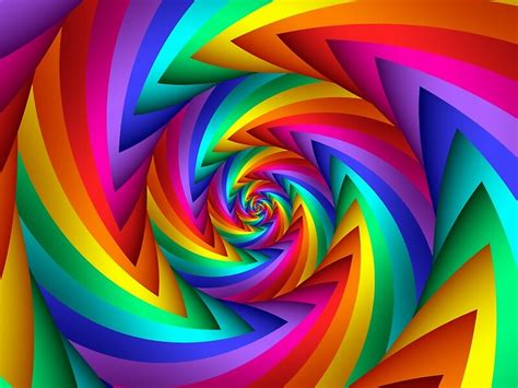 Rainbow Fractal Spiral By Kitty Bitty Redbubble