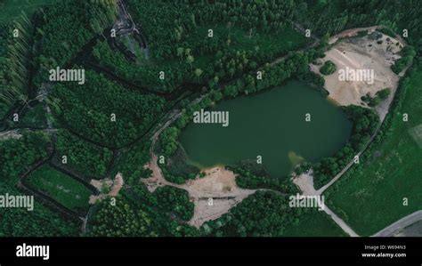 Aerial View Of Lake Stock Photo Alamy