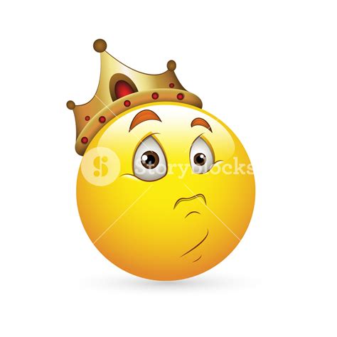 Smiley Emoticons Face Vector King Expression Royalty Free Stock Image