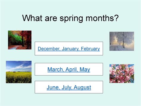 Seasons Month Names Online Presentation