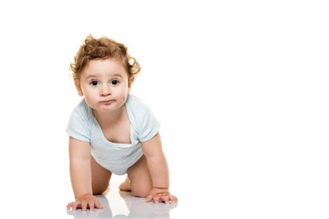 Confused Baby Boy Portraiture Isolated On White Stock Photos Pictures
