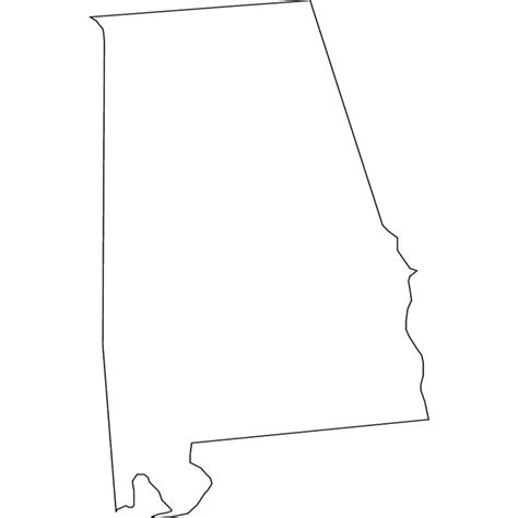 Alabama State Outline Vector At Collection Of Alabama