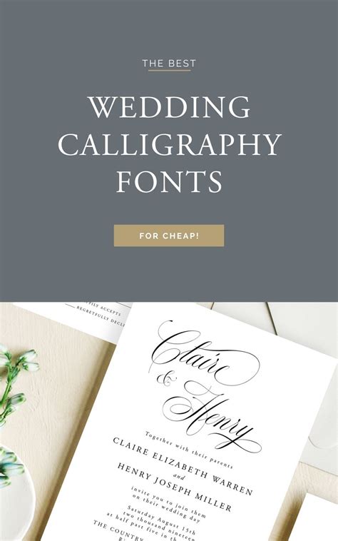 The Best Calligraphy Fonts For Wedding Invitations Pipkin Paper Company