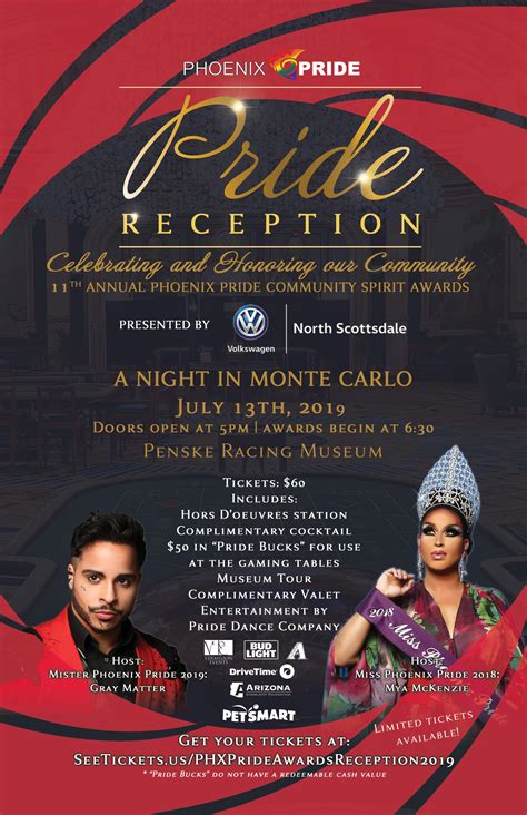 Buy Tickets To Phoenix Pride Awards Reception In Phoenix On Jul 13 2019