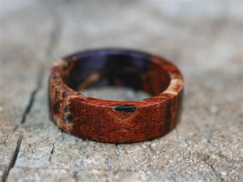Multicolored Wood Ring Mens Wood Rings Men Wedding Band Etsy Rings