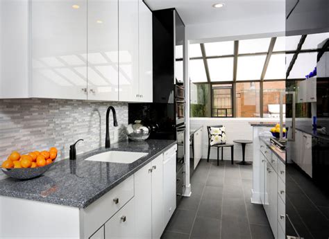 Modern Galley Kitchen Design Contemporary Kitchen Chicago By