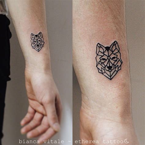 Geometric Wolf Tattoo Animal Tattoo Small Tiny Tattoo Ideas